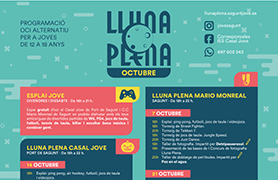 Joventut presenta l'oferta del Programa d'Oci Alternatiu Lluna Plena per a este trimestre