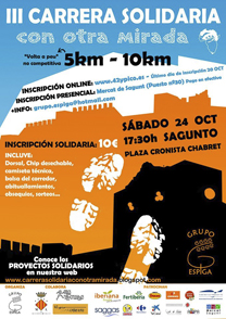 El Ayuntamiento colabora con la Asociación Grupo Espiga en la III Carrera Solidaria “Con otra mirada”