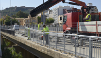 El Ayuntamiento de Sagunto ya ha comenzado con las obras de renovación de la barandilla del puente Bru i Vidal