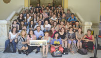 Los concejales de Formación y de Turismo del Ayuntamiento de Sagunto reciben a un grupo de alumnos de Formación Profesional de Millau