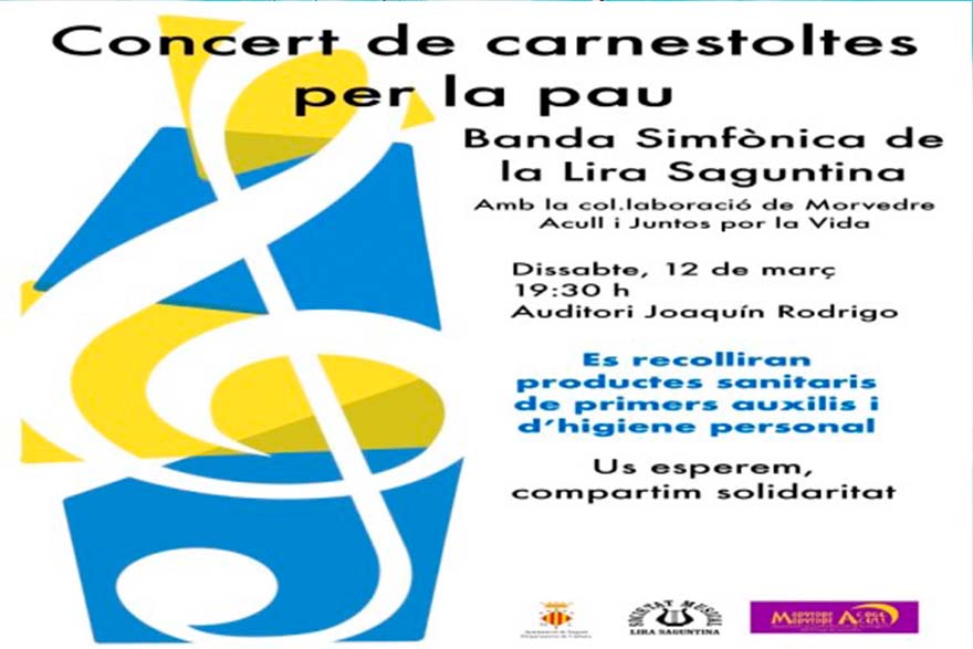 La Lira Saguntina interpreta este sábado el concierto de carnaval por la paz