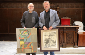 L'Ajuntament de Sagunt rep la donació de dos quadres del pintor grec Panos Zoupanos 