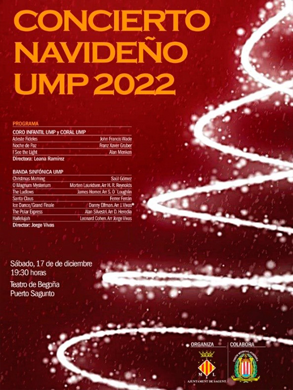 El Teatre de Begonya acoge este sábado el tradicional concierto de Navidad de la Unión Musical Porteña
