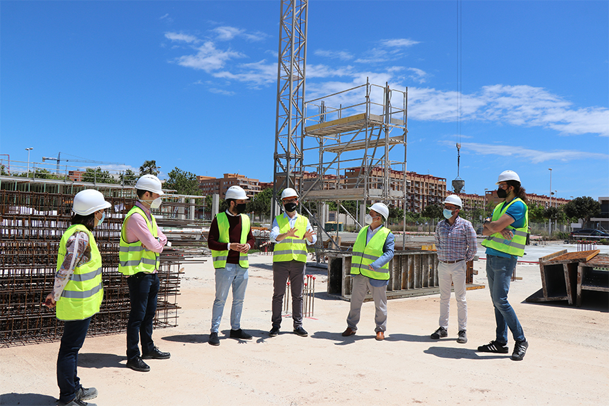 L'alcalde de Sagunt i el director general d'Infraestructures Educatives visiten l'obra del nou IES Núm. 5