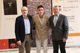 Recepció a l’esportista Guillem Martínez en l’Ajuntament de Sagunt pels seus èxits recents