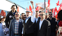 Més de 300 persones reivindiquen a Sagunt la línea Sagunt-Terol-Saragossa i el corredor ferroviari cantàbric-mediterrani