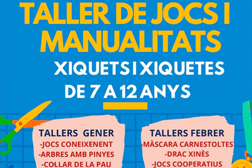 La delegación de Juventud e Infancia programa talleres de juegos y manualidades para los meses de enero, febrero, marzo y abril