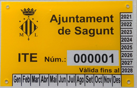 L'Ajuntament de Sagunt posa en marxa el lliurament de les plaques identificatives ITE
